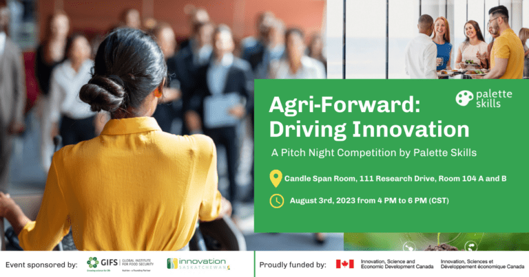 Banner of the Agri-Forward Driving Innovation Pitch Night by Palette Skills
